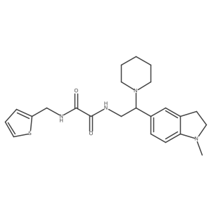 N1-(2-(1-methylindolin-5-yl)-2-(piperidin-1-yl)ethyl)-N2-(thiophen-2-ylmethyl)oxalamide Structure
