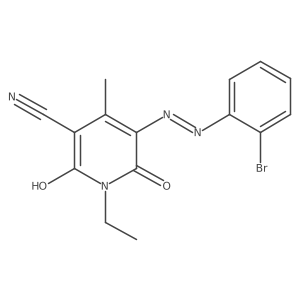 5-[(2-Bromophenyl)diazenyl]-1-ethyl-2-hydroxy-4-methyl-6-oxopyridine-3-carbonitrile结构式