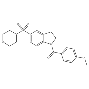4-Methoxyphenyl 5-(morpholin-4-ylsulfonyl)indolinyl ketone结构式