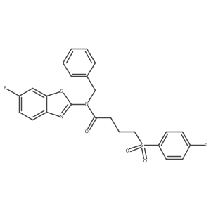 N-benzyl-N-(6-fluorobenzo[d]thiazol-2-yl)-4-((4-fluorophenyl)sulfonyl)butanamide Structure