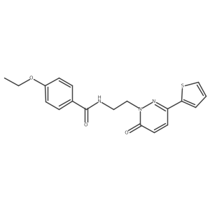 4-ethoxy-N-(2-(6-oxo-3-(thiophen-2-yl)pyridazin-1(6H)-yl)ethyl)benzamide结构式