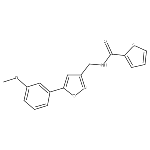 N-((5-(3-methoxyphenyl)isoxazol-3-yl)methyl)thiophene-2-carboxamide Structure