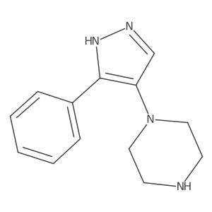 1-(3-phenyl-1H-pyrazol-4-yl)piperazine Structure