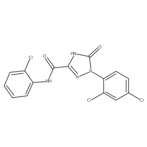 1-(2,4-Dichlorophenyl)-2,5-dihydro-5-oxo-1H-1,2,4-triazole-3-carboxylic acid (2-chlorophenyl)amide结构式