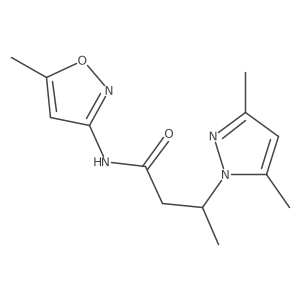 3-(3,5-dimethyl-1H-pyrazol-1-yl)-N-(5-methyl-3-isoxazolyl)butanamide Structure