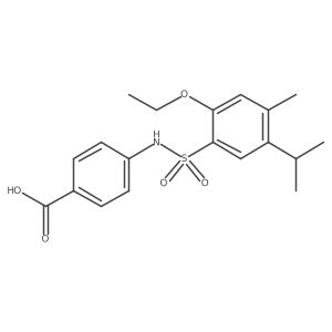 4-[2-Ethoxy-4-methyl-5-(propan-2-yl)benzenesulfonamido]benzoic acid Structure