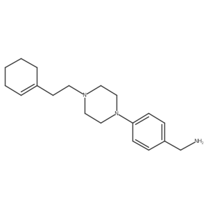 4-[4-[2-(1-Cyclohexen-1-yl)ethyl]-1-piperazinyl]benzenemethanamine Structure