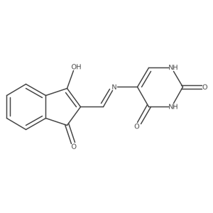 5-(((1,3-Dioxoindan-2-ylidene)methyl)amino)-1H,3H-1,3-diazine-2,4-dione结构式