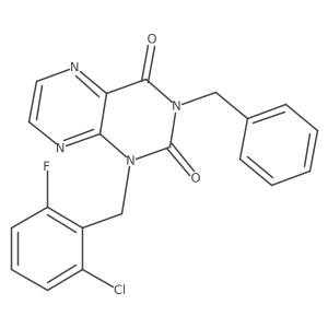 3-Benzyl-1-[(2-chloro-6-fluorophenyl)methyl]-1,2,3,4-tetrahydropteridine-2,4-dione Structure