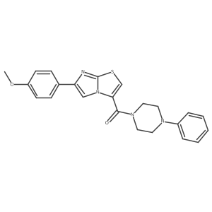 (6-(4-Methoxyphenyl)imidazo[2,1-b]thiazol-3-yl)(4-phenylpiperazin-1-yl)methanone结构式