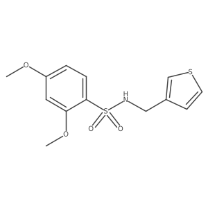 2,4-dimethoxy-N-(thiophen-3-ylmethyl)benzenesulfonamide结构式