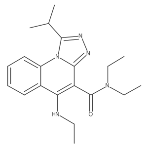 N,N-Diethyl-5-(ethylamino)-1-(1-methylethyl)[1,2,4]triazolo[4,3-a]quinoline-4-carboxamide Structure