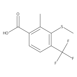 2-Methyl-3-(methylthio)-4-(trifluoromethyl)benzoic acid Structure