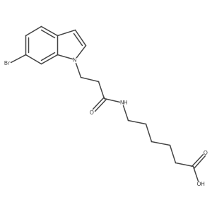 6-{[3-(6-bromo-1H-indol-1-yl)propanoyl]amino}hexanoic acid Structure