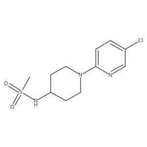 CS(=O)(=O)NC1CCN(c2ccc(Cl)cn2)CC1结构式