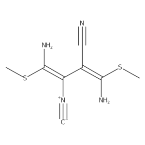 4-Amino-2-[amino-(methylthio)methylidene]-3-isocyano-4-(methylthio)-3-butenenitrile Structure