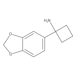 1-(1,3-Benzodioxol-5-YL)cyclobutanamine结构式