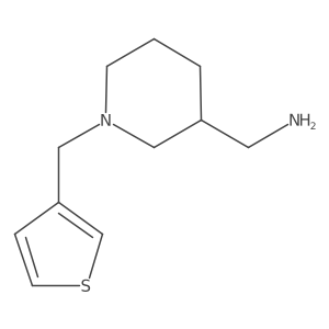 {1-[(Thiophen-3-yl)methyl]piperidin-3-yl}methanamine结构式