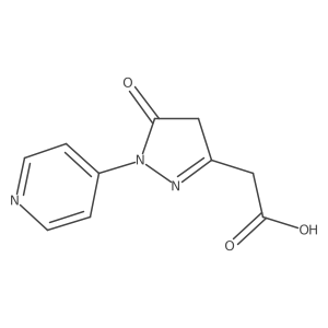 2-[5-Oxo-1-(4-pyridyl)-4,5-dihydro-3-pyrazolyl]acetic Acid Structure