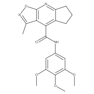 3-methyl-N-(3,4,5-trimethoxyphenyl)-6,7-dihydro-5H-cyclopenta[b][1,2]oxazolo[4,5-e]pyridine-4-carboxamide Structure