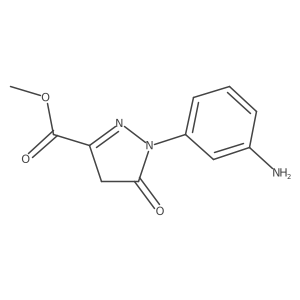 Methyl 1-(3-aminophenyl)-5-oxo-4,5-dihydro-1H-pyrazole-3-carboxylate Structure