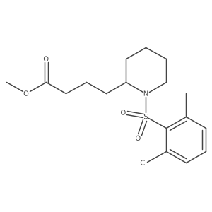 4-(1-(2-Chloro-6-methylphenylsulfonyl)piperidin-2-yl)butanoic acid methyl ester Structure