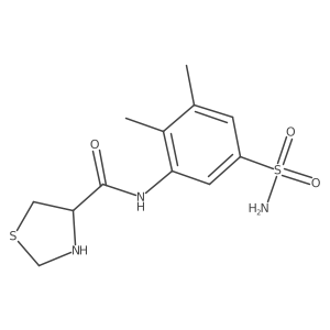 N-(2,3-dimethyl-5-sulfamoylphenyl)-1,3-thiazolidine-4-carboxamide结构式