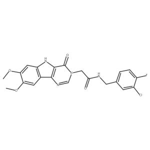 N-(3-chloro-4-fluorobenzyl)-2-(7,8-dimethoxy-4-oxo-4,5-dihydro-3H-pyrimido[5,4-b]indol-3-yl)acetamide Structure