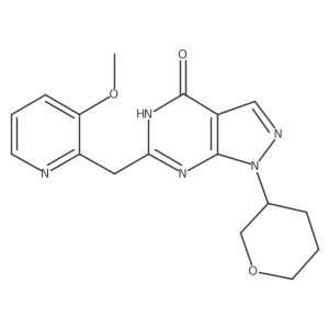 1,5-Dihydro-6-[(3-methoxy-2-pyridinyl)methyl]-1-(tetrahydro-2H-pyran-3-yl)-4H-pyrazolo[3,4-d]pyrimidin-4-one Structure