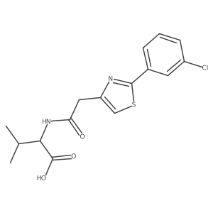 N-[2-[2-(3-Chlorophenyl)-4-thiazolyl]acetyl]-L-valine结构式