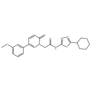 N-[(2E)-5-cyclohexyl-1,3,4-thiadiazol-2(3H)-ylidene]-2-[3-(3-methoxyphenyl)-6-oxopyridazin-1(6H)-yl]acetamide Structure