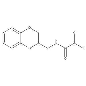 2-chloro-N-(2,3-dihydro-1,4-benzodioxin-2-ylmethyl)propanamide结构式