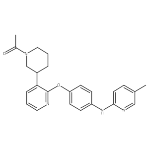 1-[3-[2-[4-[(5-Methyl-2-pyridinyl)amino]phenoxy]-3-pyridinyl]-1-piperidinyl]ethanone结构式