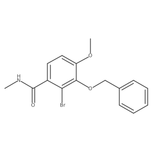 2-bromo-4-methoxy-N-methyl-3-phenylmethoxybenzamide Structure
