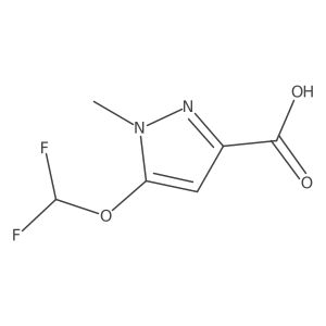 5-(difluoromethoxy)-1-methyl-1H-pyrazole-3-carboxylic acid结构式