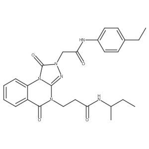 N-(sec-butyl)-3-(2-(2-((4-ethylphenyl)amino)-2-oxoethyl)-1,5-dioxo-1,2-dihydro-[1,2,4]triazolo[4,3-a]quinazolin-4(5H)-yl)propanamide Structure