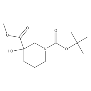 1-Tert-butyl 3-methyl 3-hydroxypiperidine-1,3-dicarboxylate Structure
