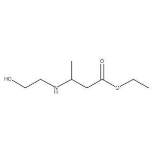 Ethyl 3-[(2-hydroxyethyl)amino]butanoate结构式