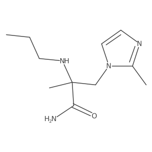 2-methyl-3-(2-methyl-1H-imidazol-1-yl)-2-(propylamino)propanamide结构式
