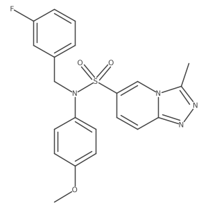 N-[(3-fluorophenyl)methyl]-N-(4-methoxyphenyl)-3-methyl-[1,2,4]triazolo[4,3-a]pyridine-6-sulfonamide Structure