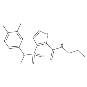 3-[(3,4-dimethylphenyl)(methyl)sulfamoyl]-N-propylthiophene-2-carboxamide结构式