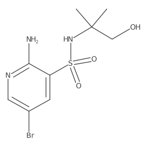 2-amino-5-bromo-N-(1-hydroxy-2-methylpropan-2-yl)pyridine-3-sulfonamide Structure