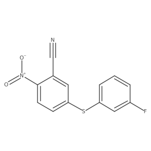 5-(3-Fluorophenyl)sulfanyl-2-nitrobenzonitrile结构式