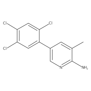 3-Methyl-5-(2,4,5-trichlorophenyl)pyridin-2-amine结构式