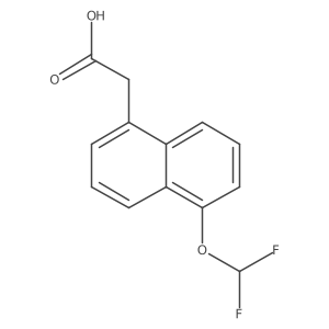 1-(Difluoromethoxy)naphthalene-5-acetic acid结构式
