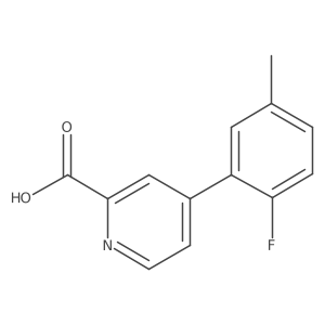 4-(2-Fluoro-5-methylphenyl)picolinic acid结构式