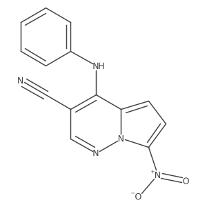 4-Anilino-7-nitropyrrolo[1,2-b]pyridazine-3-carbonitrile Structure
