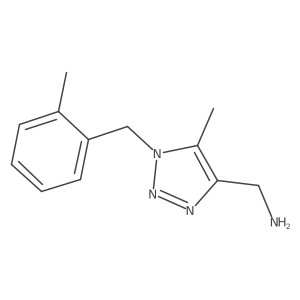 {5-methyl-1-[(2-methylphenyl)methyl]-1H-1,2,3-triazol-4-yl}methanamine结构式