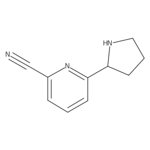 6-(Pyrrolidin-2-yl)picolinonitrile结构式