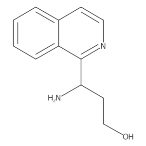 3-Amino-3-(isoquinolin-1-yl)propan-1-ol结构式